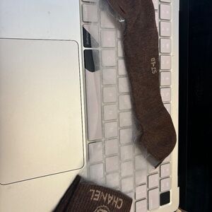 Partially transparent dress socks